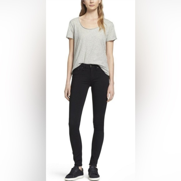 Rag & Bone | Size 28 The Legging Jean in Black Plush - Picture 1 of 10